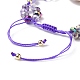 7pcs ensemble de bracelets de perles tressées en verre et mauvais œil au chalumeau 7 couleurs BJEW-JB08907-10