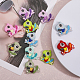 CHGCRAFT 14Pcs 7Colors Parrot Shape Silicone Beads for DIY Necklaces Bracelet Keychain Making Handmade Crafts SIL-CA0002-60-4