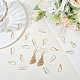 40 pezzi di ottone ganci orecchino&nbsp;KK-BBC0021-73-4