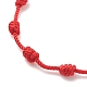 Нейлоновый плетеный браслет с узлом BJEW-JB08369-01-4