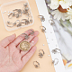 Dicosmetic diy Blumen-Blechverschluss-Ohrring-Kits zum Selbermachen DIY-DC0001-48-3