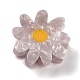 Cellulose Acetate(Resin) Claw Hair Clips, with Golden Iron Findings, Daisy, Rosy Brown, 45x50x33mm