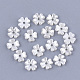 4-Petal ABS Plastic Imitation Pearl Bead Caps X-OACR-T018-04-1