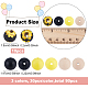 BENECREAT 100pcs 4 Style Silicone Loose Beads SIL-BC0001-03-2