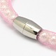 Bracelets fil nette de la moelle en plastique élégante X-BJEW-M074-03-3