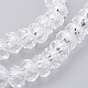 Faceted Imitation Crystal Glass Rondelle Beads X-GLAA-D030-1-2