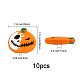 CHGCRAFT 10Pcs Pumpkin Silicone Beads Jack O Lantern Shape Halloween Silicone Beads for DIY Necklaces Bracelet Keychain Making Handmade Crafts SIL-CA0001-56-2
