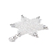 Décorations de pendentif en perles de verre flocon de neige HJEW-JM00975-3