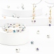 50pcs 5 couleurs de perles de verre opaques de Noël EGLA-FS0001-05-6