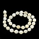 Natürlichen weißen Mondstein Perlen Stränge G-O201B-92-2