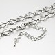 Iron Figaro Chain Necklaces NJEW-J023-15-1