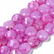 Mèches de perles de verre craquelé peintes au four opaque EGLA-T008-19-3