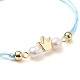 Verstellbare geflochtene Perlenarmbänder aus Nylonfaden BJEW-JB05330-03-2