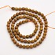 Faceted Round Natural Petrified Wood Beads Strands G-E302-080-4mm-2