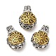 Perlas de gurú de 3 agujero de aleación de estilo tibetano chapado en estante FIND-B023-03-1