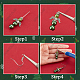 Kit fai da te per la creazione di orecchini da fata natalizia di sunnyclue DIY-SC0022-83-6