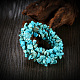 Puces turquoise naturelles étirer bracelets BJEW-BB16541-E-5