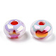 UV Plated Rainbow Acrylic Beads PACR-N015-04-5