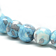 Chapelets de perle en jade d'un océan blanc synthétique G-S252-12mm-02-2
