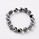 Bracelets extensibles en perles de pierre terahertz BJEW-Z007-A-02-2
