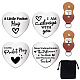 Globleland 1 Set Friendship Theme Heart Double-Sided Engraved Stainless Steel Commemorative Decision Maker Coin AJEW-GL0001-60-005-1