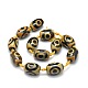 Tibetan Style 3-Eye dZi Beads Strands TDZI-O003-23A-2