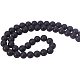 PandaHall Elite Grade A Frosted Natural Black Agate Bead Strands For Jewelry Making G-PH0028-8mm-06-5