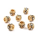 Real 18K Gold Plated Brass Micro Pave Clear Cubic Zirconia Beads ZIRC-Z023-01-2