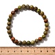 Pulseras del grano del estiramiento unakite naturales&nbsp;BJEW-K212-A-006-4