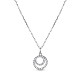 Tinysand 925 collane con ciondolo ad anello in argento sterling con zirconi cubici TS-N318-S-1