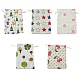10 pièces 5 styles imprimés en polycoton (coton polyester) pochettes d'emballage sacs à cordon ABAG-YW0001-04-1