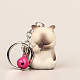 Cute Face Covering Cat Resin Pendant Keychain ANIM-PW0001-021C-1