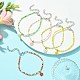 Legierungsarmband mit Blumenanhänger und Glasperlenketten für Damen BJEW-JB09681-5