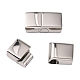 Rectangle 304 Stainless Steel Magnetic Clasps with Glue-in Ends STAS-I037-22-1
