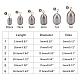 SUPERFINDINGS 31Pcs Zinc Alloy Bullet Weights Sinker FIND-FH0002-54-5