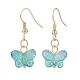 5 Pairs 5 Color Glass Butterfly Dangle Earrings EJEW-JE05099-4