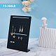 HOBBIESAY 72 Hole Acrylic Black Earring Display Stands Earring Holder L Stud Jewelry Display Holder Organizer Earrings Stand Plastic Display Rack for Earrings EDIS-WH0021-33A-4