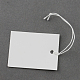 クラフト紙ペーパータグ値札タグ  製品に接続することができます。  長方形  ホワイト  40x30x0.3mm CDIS-S023-20-2