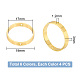 Pandahall elite 24pcs 6色真鍮ビーズフレーム  リング  ミックスカラー  19x3mm  穴：1.2mm  4個/カラー FIND-PH0009-17-2