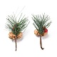 プラスチック製の人工冬のクリスマスシミュレーション松ピックの装飾  クリスマスの花輪の休日の花輪の飾りのために  グリーン  140mm DIY-P018-G01-2