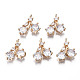 Brass Micro Pave Clear Cubic Zirconia Charms KK-S359-103-B01-RS-1