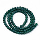 Chapelets de perles en agate d'onyx vert naturel X-G-S359-233-2