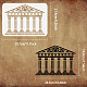 Fingerinspire трафарет для греческого храма 11.7x8.3 дюйм многоразовый трафарет для древней архитектуры выдалбливаемые 6 каменные колонны трафарет для рисования зданий шаблон для поделок для рисования на ткани DIY-WH0396-0080-2