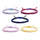 Nylon & Polyethylene Braided Bracelet BJEW-JB07476-1