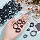 60pcs 6 Styles Anti-Lost Silicone Rubber Rings Holder Black Band Holder Not Lost Rubber Rings Lossproof Pendant Holder Lanyard Pendant Carrying Kit for Pens Protective Office Supplies SIL-DR0001-04-3