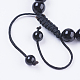 Verstellbare Nylonschnur geflochtenen Perlen Armbänder BJEW-F308-55A-3