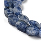 Fili di perle di diaspro macchia blu naturale G-M420-H06-03-4