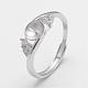 925 Sterling Silver Finger Ring Components STER-F026-28P-1