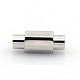 304 Stainless Steel Smooth Surface Magnetic Clasps with Glue-in Ends Fit 4mm Cords STAS-O042-B-14-2