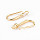 Brass Micro Pave Clear Cubic Zirconia Earring Hooks X-ZIRC-S068-006-NF-2
